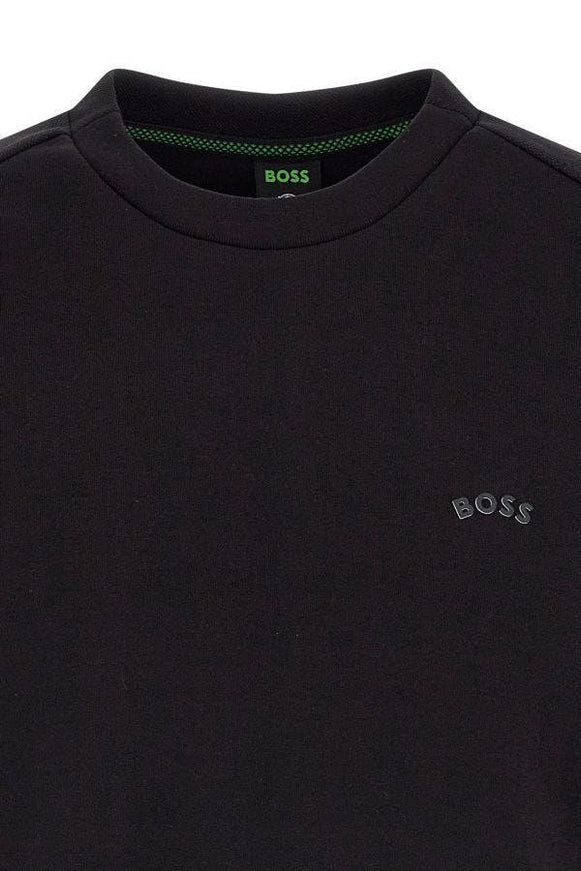 Hugo Boss Black Cotton Logo Details Sweatshirt - Ellie Belle