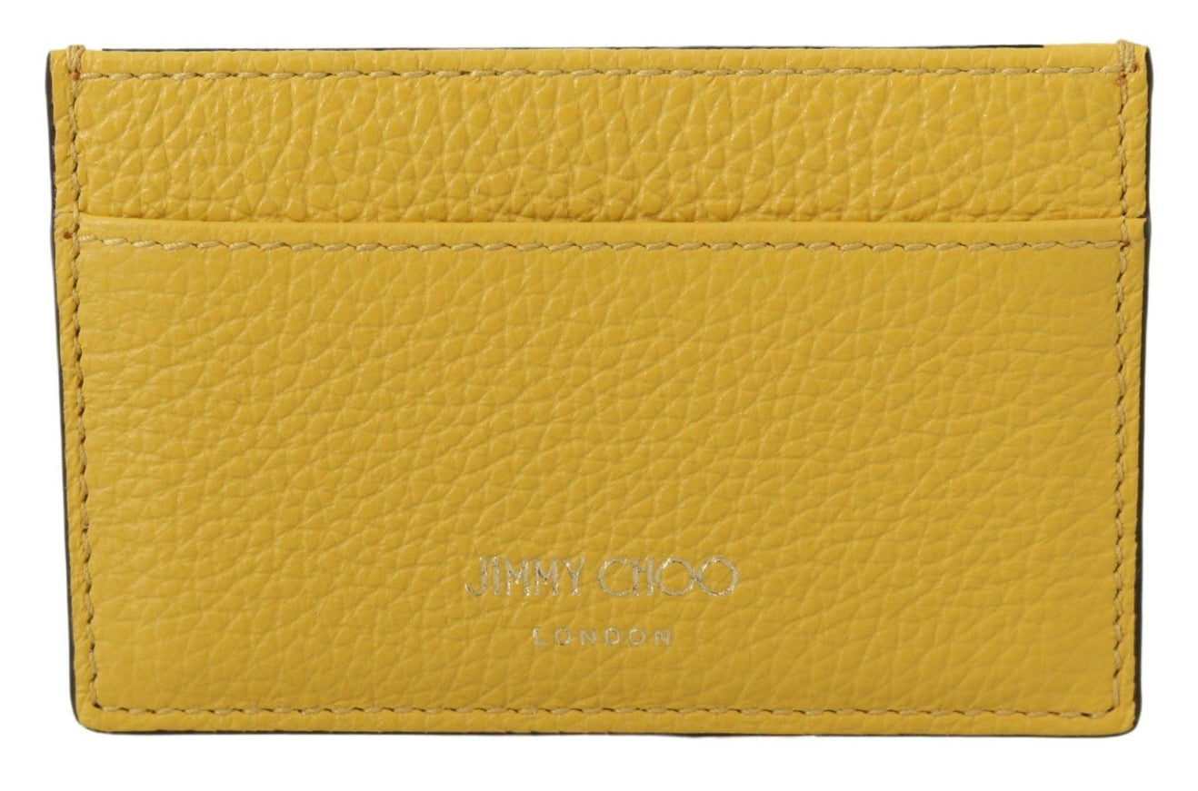 Jimmy Choo Aarna Yellow Leather Card Holder - Ellie Belle