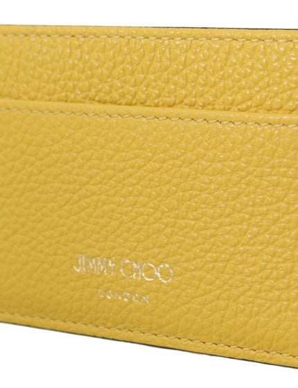 Jimmy Choo Aarna Yellow Leather Card Holder - Ellie Belle