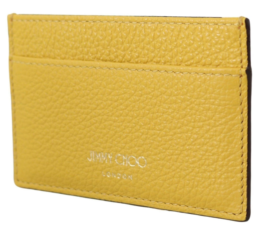 Jimmy Choo Aarna Yellow Leather Card Holder - Ellie Belle