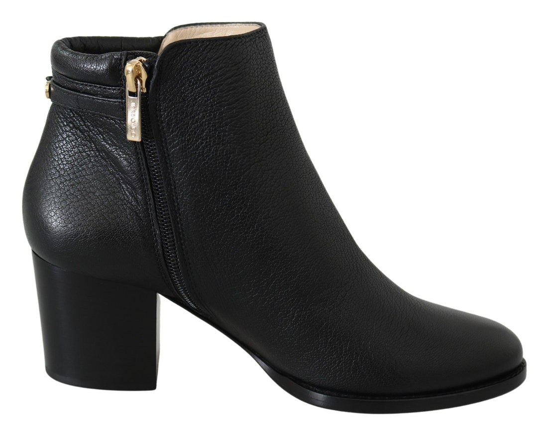 Jimmy Choo Black Leather Method 65 Boots - Ellie Belle