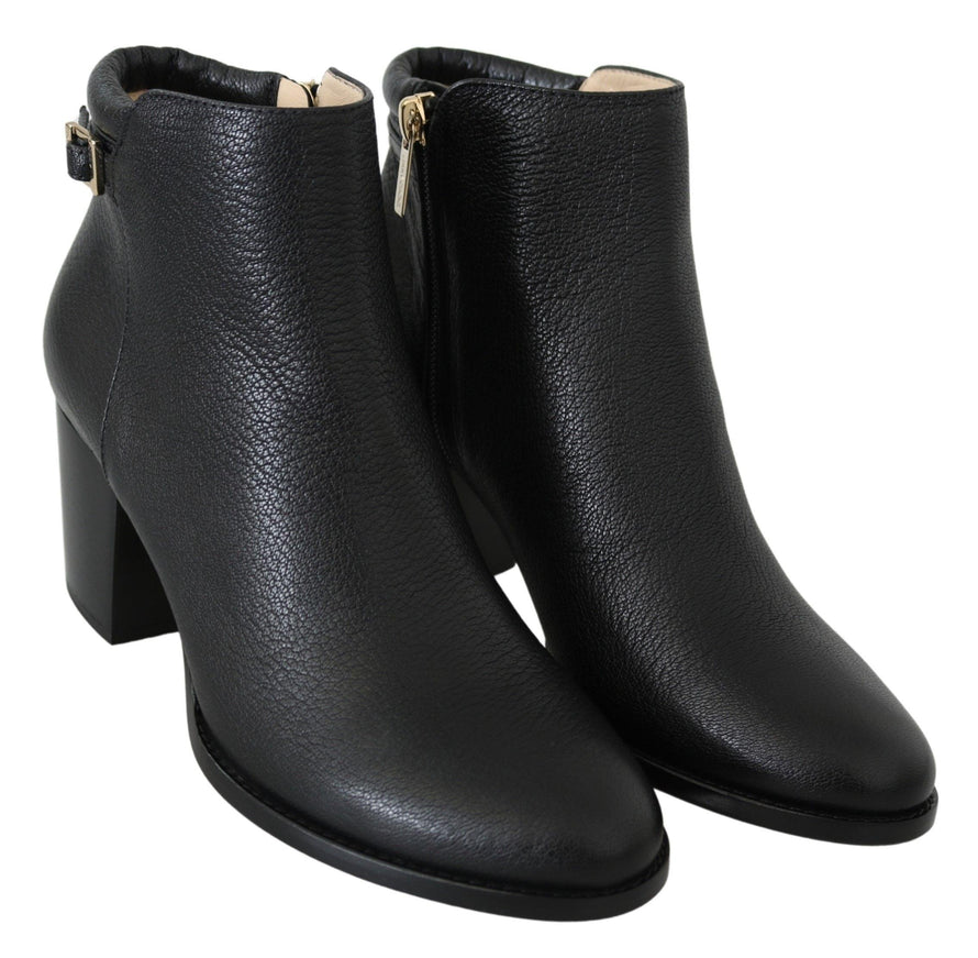 Jimmy Choo Black Leather Method 65 Boots - Ellie Belle