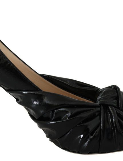 Jimmy Choo Black Patent Leather Annabell 85 Pumps - Ellie Belle