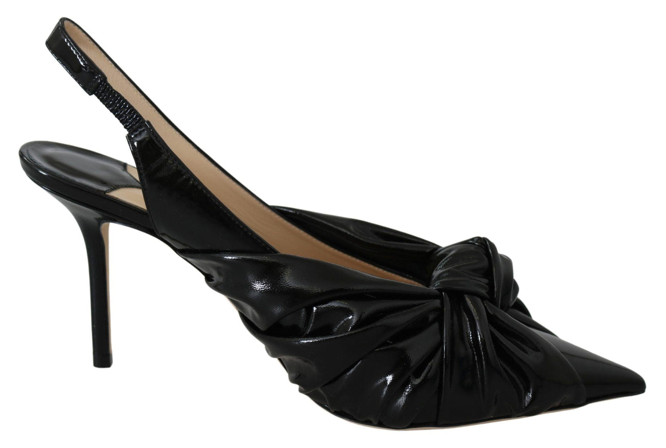 Jimmy Choo Black Patent Leather Annabell 85 Pumps - Ellie Belle