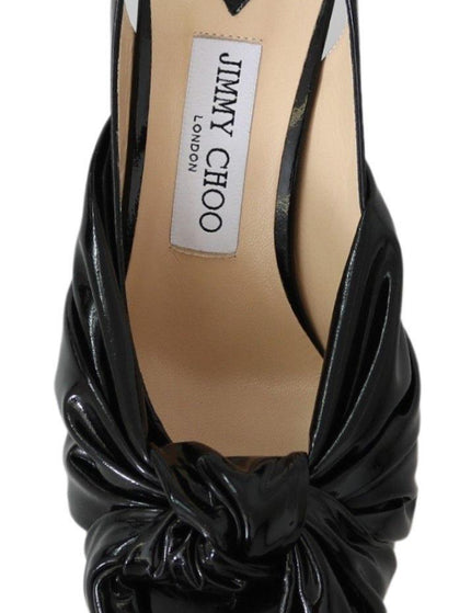 Jimmy Choo Black Patent Leather Annabell 85 Pumps - Ellie Belle