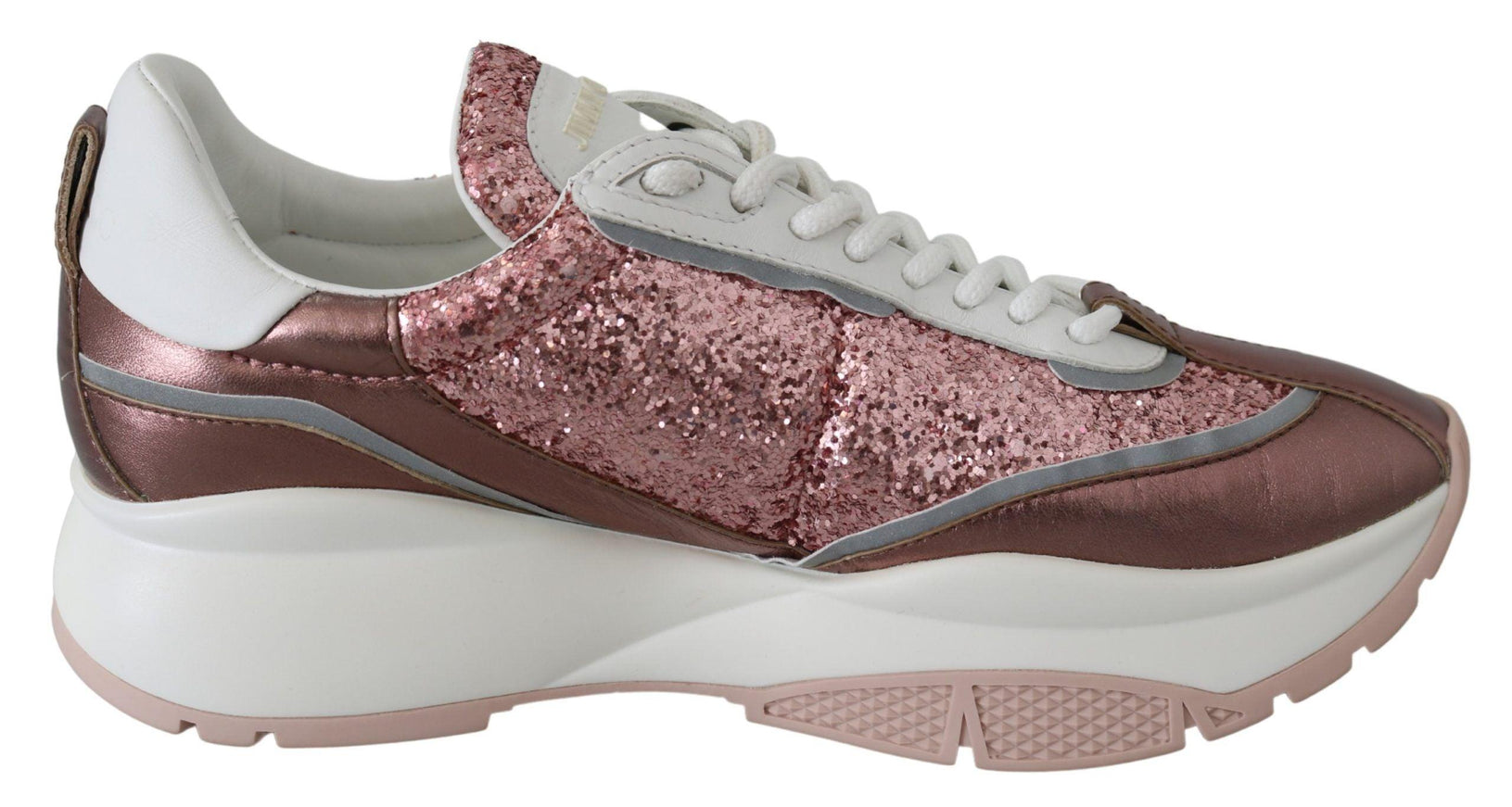 Jimmy Choo Pink Candyfloss Leather Raine Sneakers - Ellie Belle