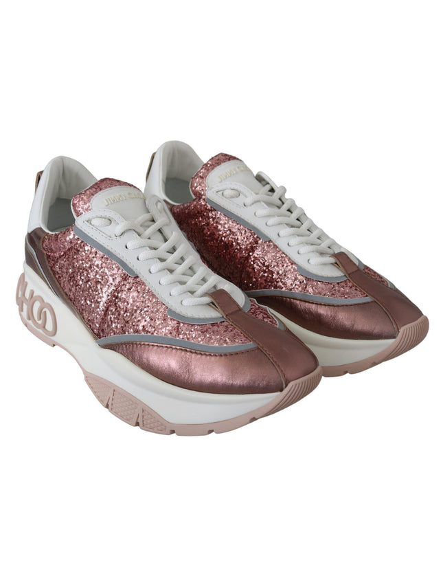 Jimmy Choo Pink Candyfloss Leather Raine Sneakers - Ellie Belle