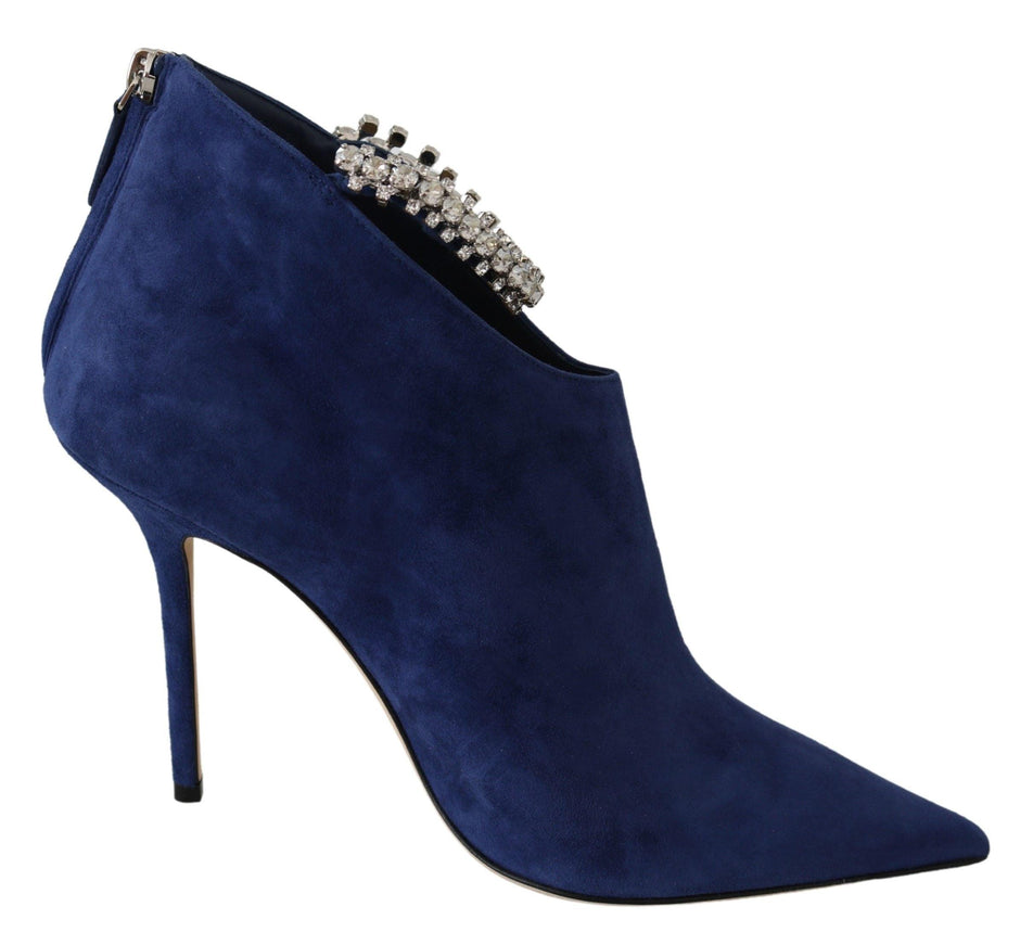 Jimmy Choo Pop Blue Leather Blaize 100 Boot