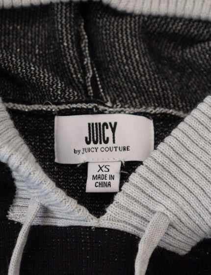 Juicy Couture Black Acrylic Logo Embroidery Hooded Sweatshirt Sweater - Ellie Belle