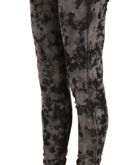 Just Cavalli Black Gray Faded Low Waist Skinny Denim Trousers Jeans - Ellie Belle