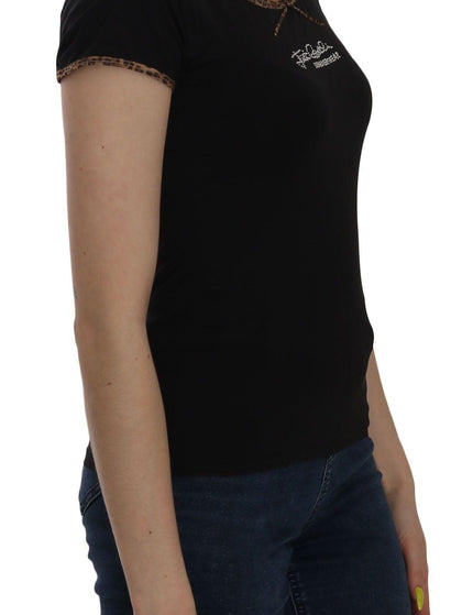Just Cavalli Black Short Sleeve Top UNDERWEAR T-shirt - Ellie Belle