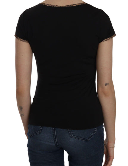 Just Cavalli Black Short Sleeve Top UNDERWEAR T-shirt - Ellie Belle