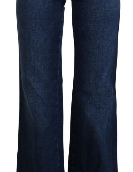 Just Cavalli Blue Low Waist Flared Leg Cotton Denim Jeans - Ellie Belle