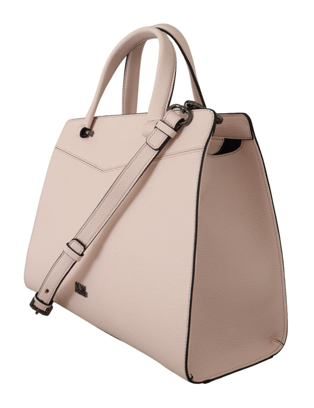Karl Lagerfeld Light Pink Leather Tote Shoulder Bag - Ellie Belle