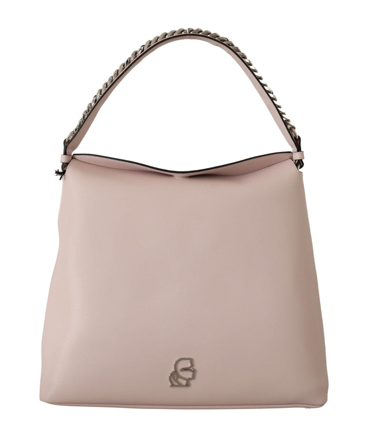 Karl Lagerfeld Light Pink Mauve Leather Shoulder Bag - Ellie Belle