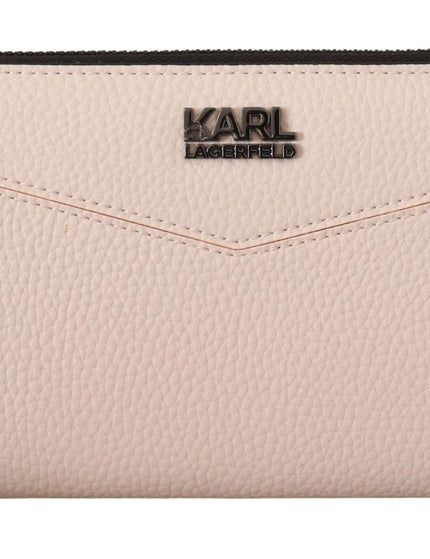 Karl Lagerfeld Light Pink Zip Closure Karl Wallet - Ellie Belle
