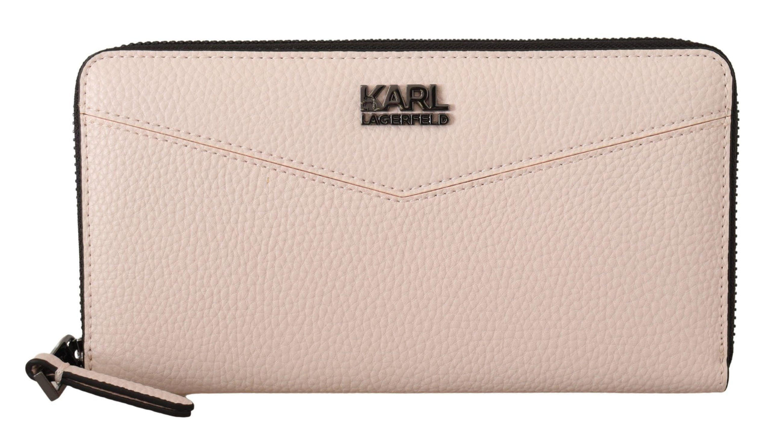 Karl Lagerfeld Light Pink Zip Closure Karl Wallet - Ellie Belle