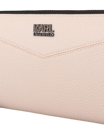 Karl Lagerfeld Light Pink Zip Closure Karl Wallet - Ellie Belle