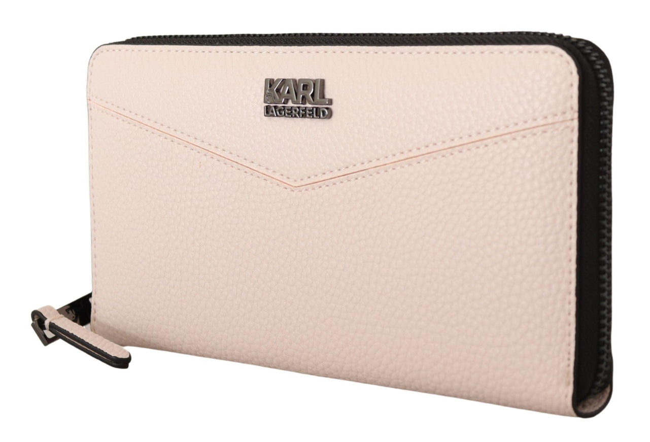 Karl Lagerfeld Light Pink Zip Closure Karl Wallet - Ellie Belle