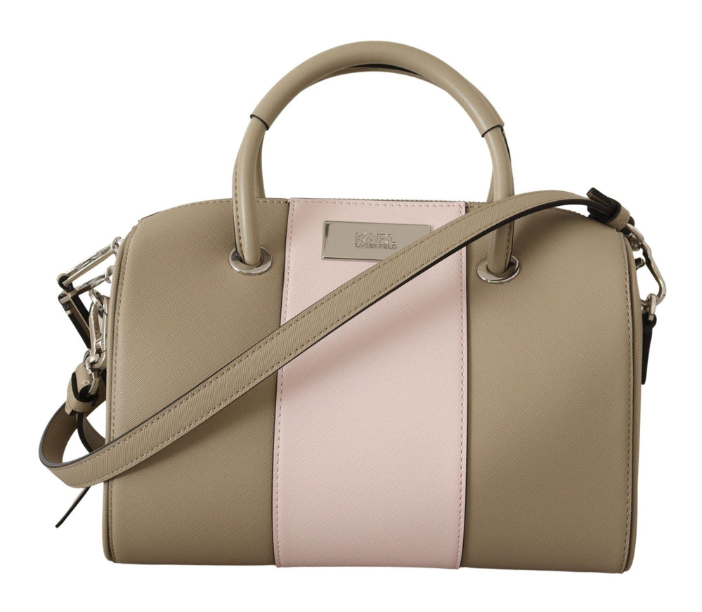 Karl Lagerfeld Sage Green Polyurethane Shoulder And Handbag - Ellie Belle