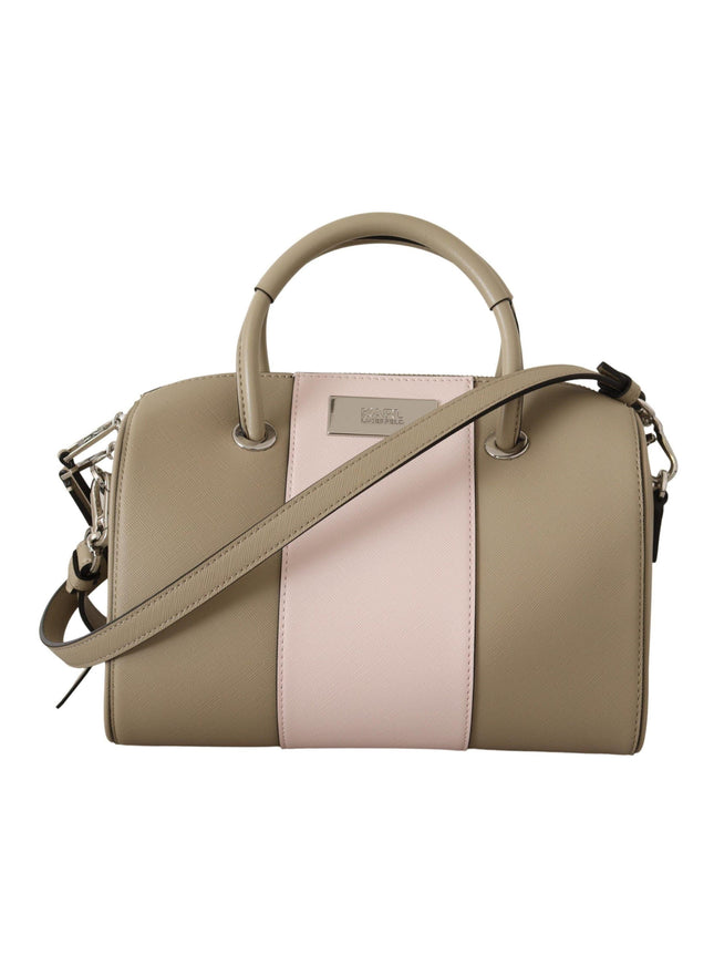 Karl Lagerfeld Sage Green Polyurethane Shoulder And Handbag - Ellie Belle