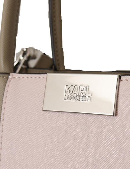 Karl Lagerfeld Sage Green Polyurethane Tote Shoulder Bag - Ellie Belle