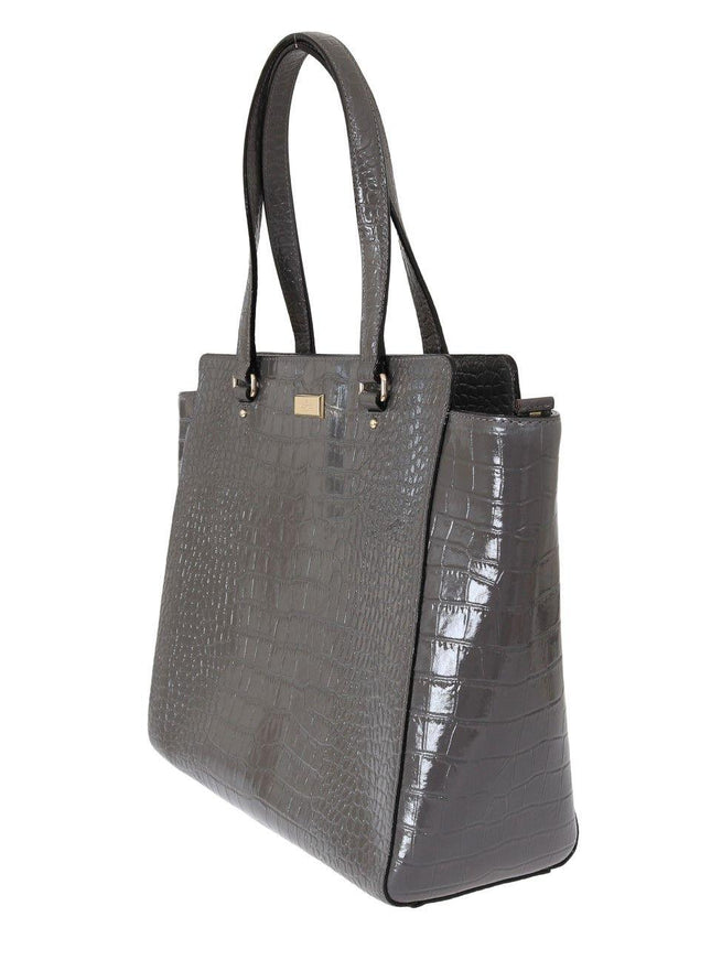 Kate Spade Gray Elissa Bristol Drive Croc Hand Bag - Ellie Belle