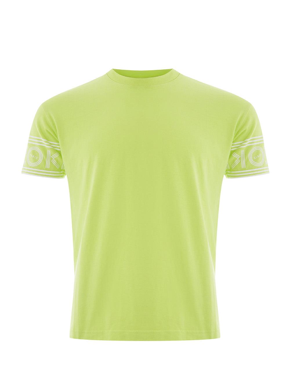 Kenzo Yellow Cotton T-Shirt with Contrasting Logo on Sleeves - Ellie Belle