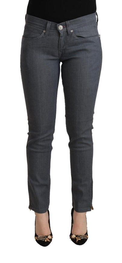 Levi's Gray Cotton Low Waist Skinny Denim Jeans - Ellie Belle