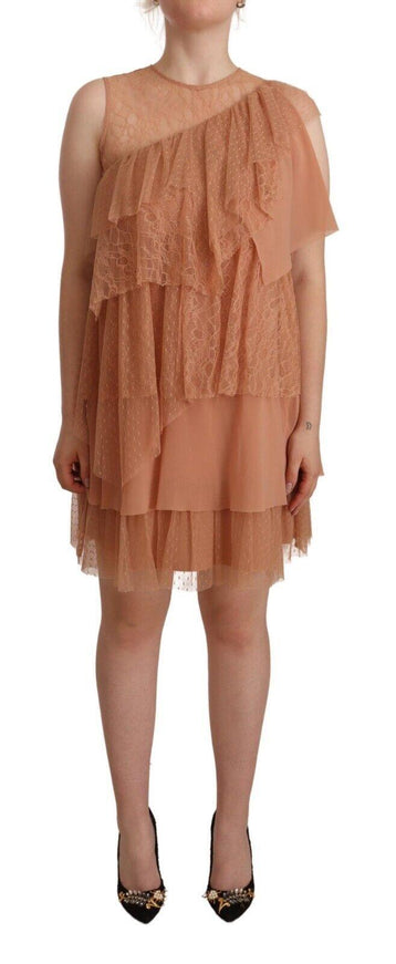 Liu Jo Pink Lace Sleeveless Mini Shift Layered Dress - Ellie Belle