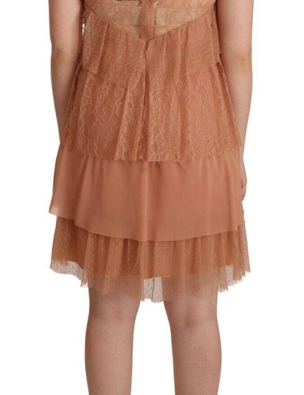 Liu Jo Pink Lace Sleeveless Mini Shift Layered Dress - Ellie Belle
