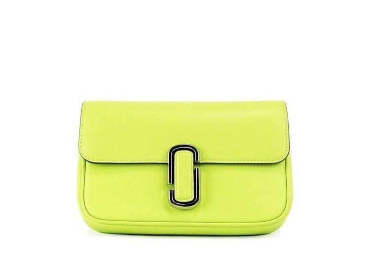Marc Jacobs The J Marc Green Glow Smooth Leather Shoulder Crossbody Handbag - Ellie Belle