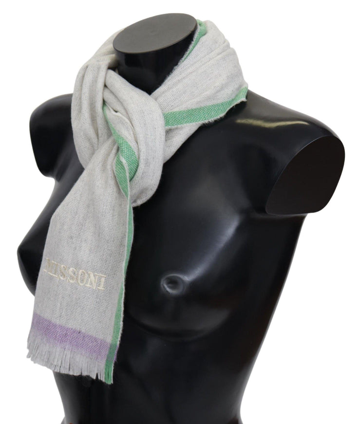 Missoni Beige 100% Cashmere Unisex Wrap Scarf - Ellie Belle