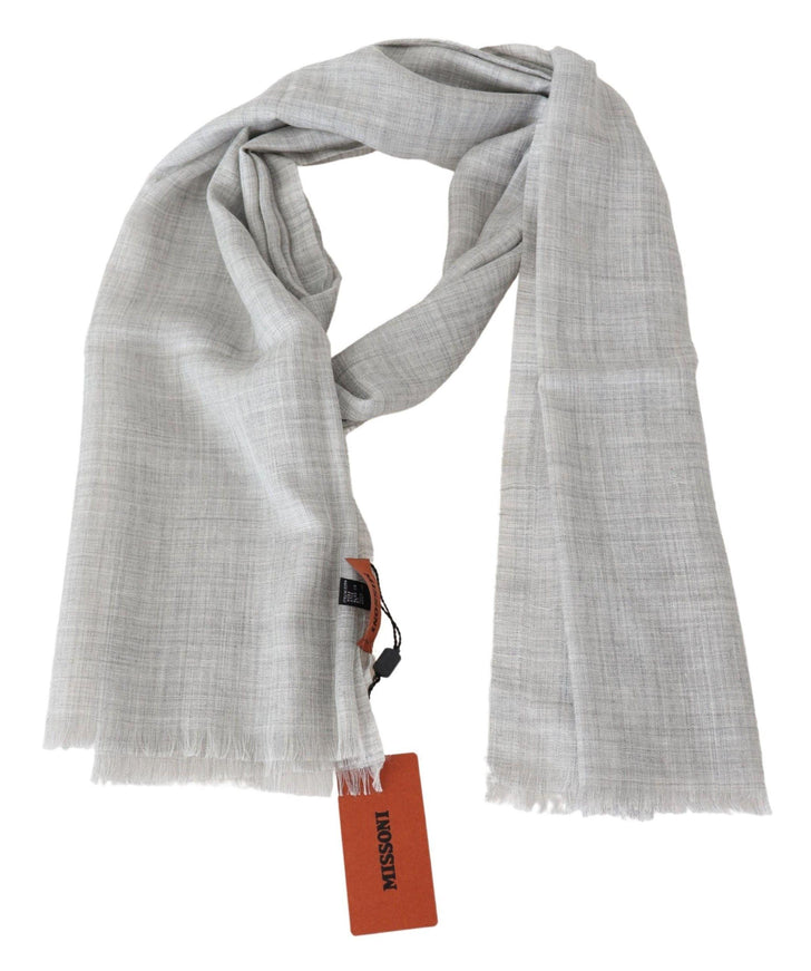 Missoni Beige Wool Blend Unisex Neck Warmer Wrap Scarf - Ellie Belle