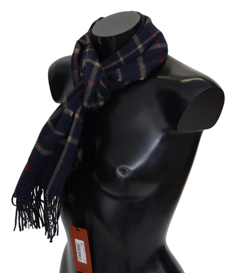 Missoni Black Checkered Unisex Neck Wrap Fringes Scarf - Ellie Belle