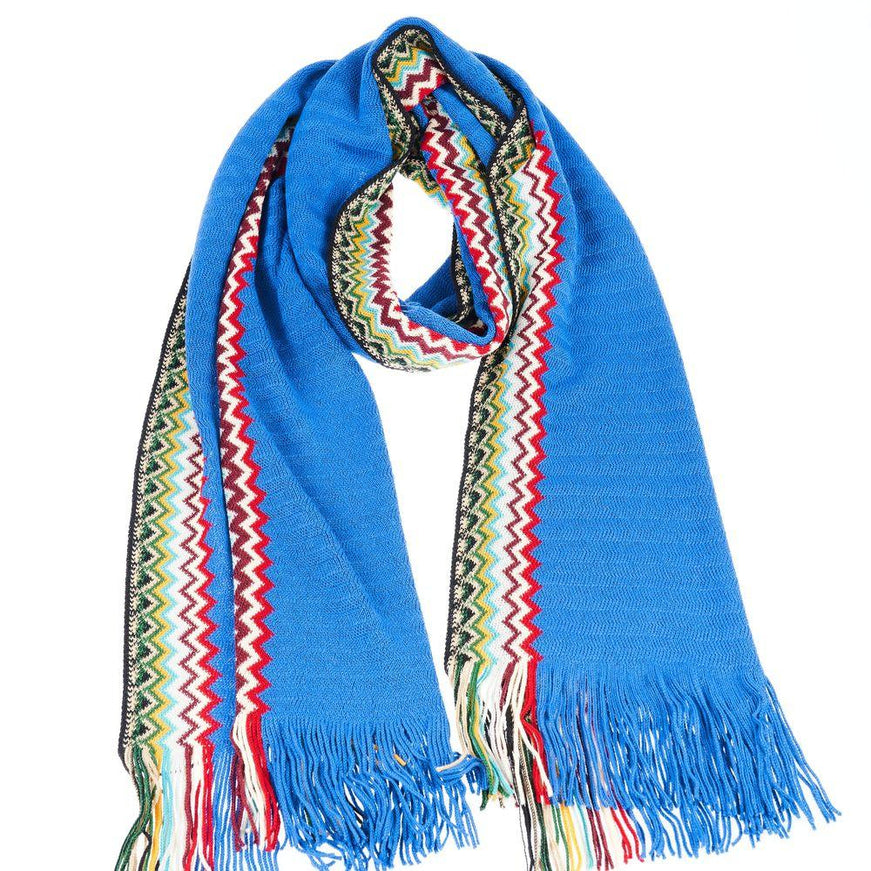 Missoni Blue Wool Scarf - Ellie Belle