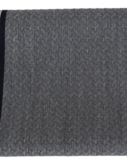 Missoni Gray Stripes Pattern 100% Wool Unisex Neck Wrap Scarf - Ellie Belle