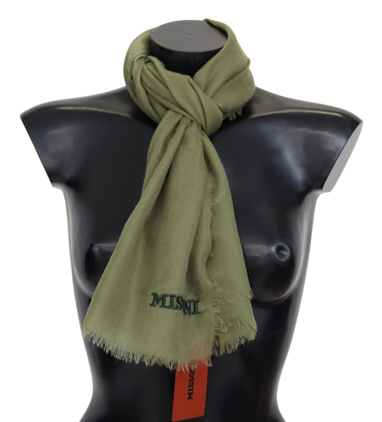 Missoni Green Cashmere Unisex Neck Wrap Scarf - Ellie Belle