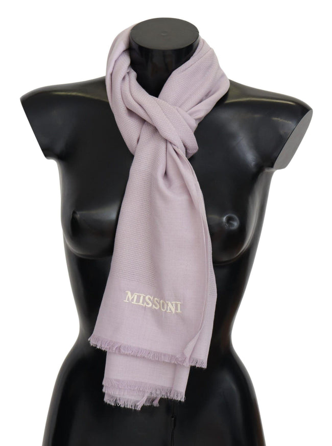 Missoni Lavander Lined Cashmere Unisex Wrap Scarf - Ellie Belle