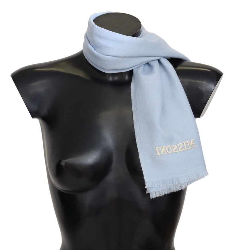 Missoni Light Blue Cashmere Unisex Neck Warmer Scarf - Ellie Belle