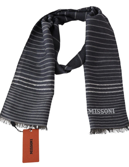 Missoni Multicolor Striped Wool Unisex Neck Wrap Shawl - Ellie Belle