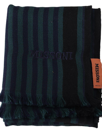 Missoni Multicolor Striped Wool Unisex Neck Wrap Shawl - Ellie Belle