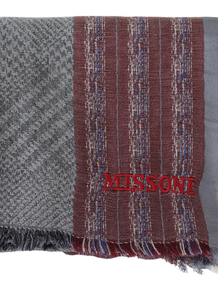 Missoni Multicolor Wool Blend Patterned Unisex Neck Wrap Scarf - Ellie Belle