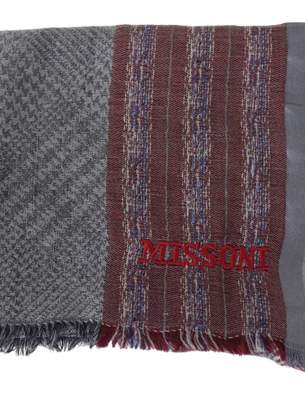 Missoni Multicolor Wool Striped Unisex Neck Wrap Shawl Scarf - Ellie Belle
