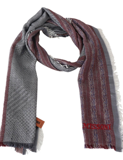 Missoni Multicolor Wool Striped Unisex Neck Wrap Shawl Scarf - Ellie Belle