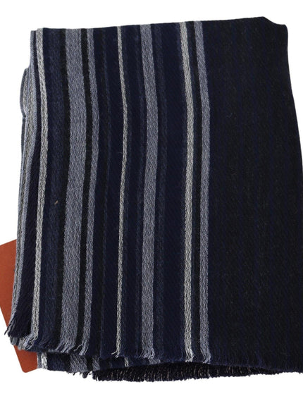 Missoni Multicolor Wool Striped Unisex Wrap Fringes Shawl - Ellie Belle