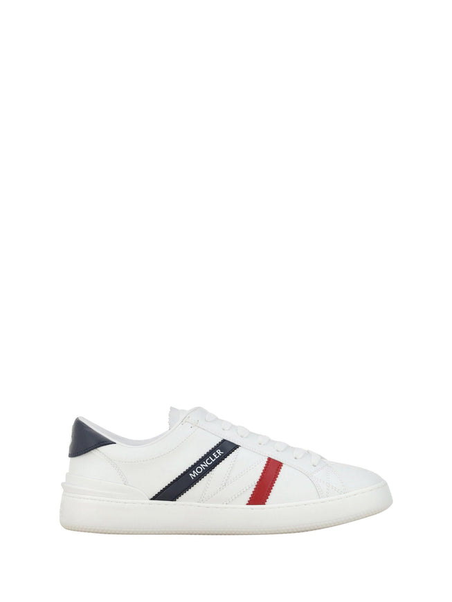 Moncler White Monaco M Low Top Sneakers - Ellie Belle