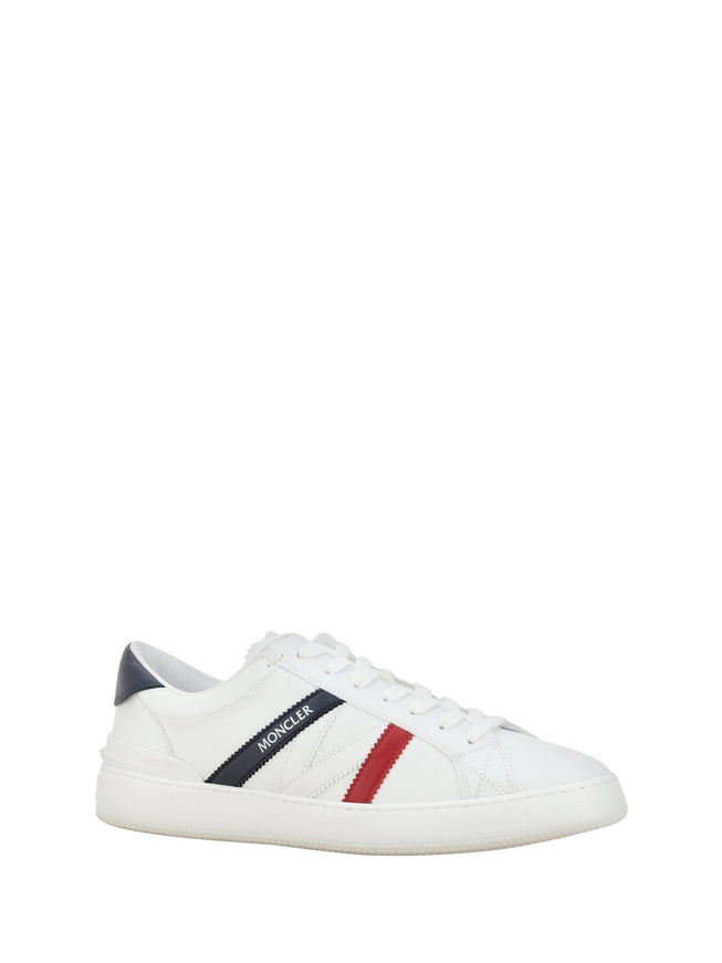 Moncler White Monaco M Low Top Sneakers - Ellie Belle