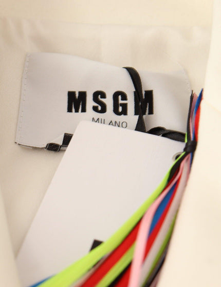 MSGM Beige Long Sleeves Single Breasted Coat Jacket - Ellie Belle
