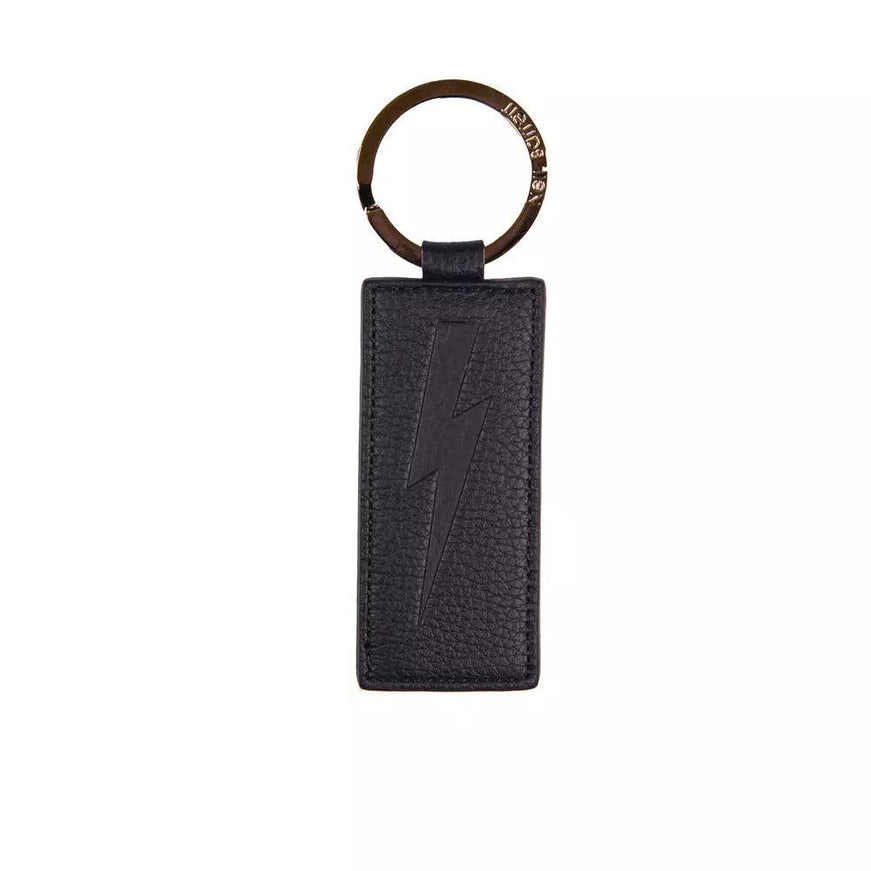 Neil Barrett Chic Men's Blue Leather Keychain - Ellie Belle